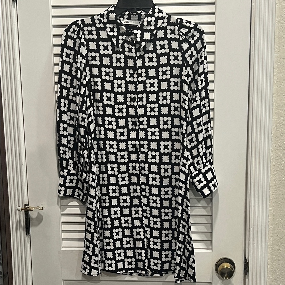 Zara Black and White Dress